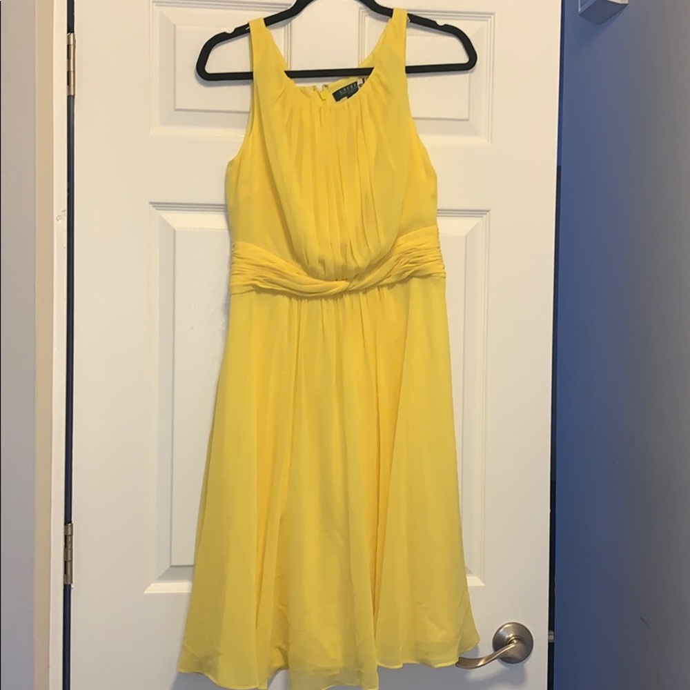 Yellow Empire Waist Dress